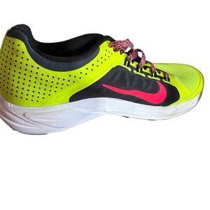 Nike Bright Yellow and Pink Athletic Shoes